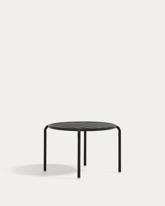 Joncols aluminum side table in gray color, Ø 60 cm