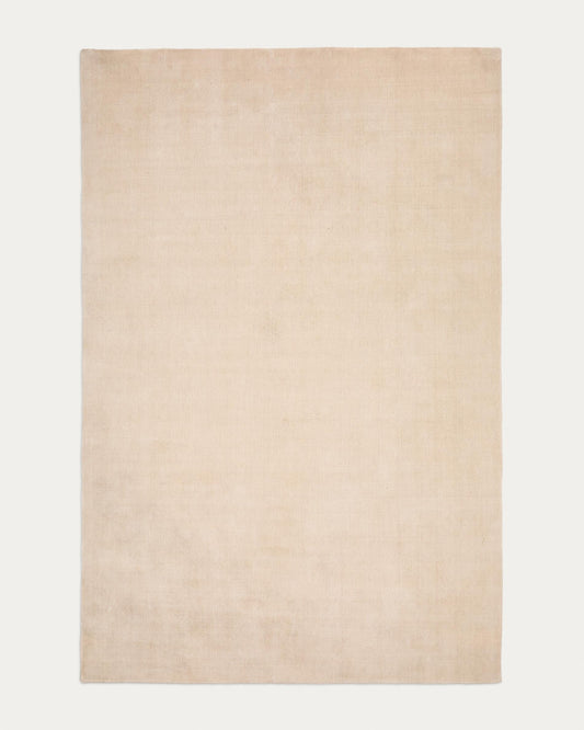 Empuries white polyester rug, 200 x 300 cm
