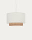 Erna bamboo ceiling lamp with natural white finish Ø 40 cm