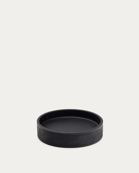 Sissel black polyresin soap dish