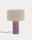 toneric ceramic table lamp with lilac finish and cotton