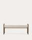 Macaret bench with removable cover solid oak with walnut finish 120 cm FSC Mix Credit