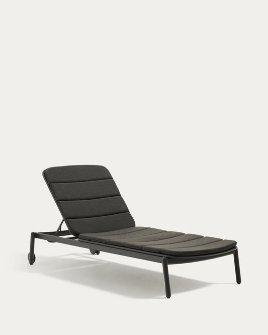 Marcona aluminum sun lounger in black