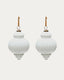 Irlo set of 2 Christmas balls made of recycled glass in white, Ø 13 cm