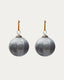 Blama set of 2 Christmas balls made of recycled glass in silver color, Ø 10 cm
