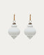 Irlo set of 2 Christmas balls made of recycled glass in white, Ø 10 cm