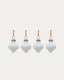 Irlo set of 4 Christmas balls made of recycled glass in white, Ø 8 cm