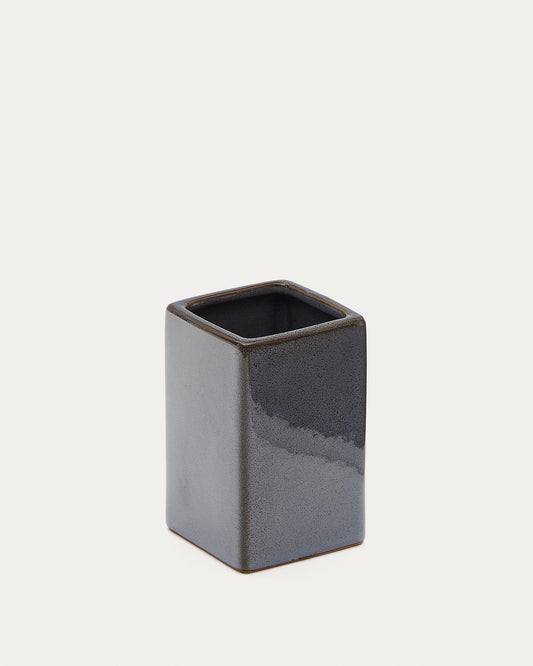 Silhouette gray stone toothbrush holder