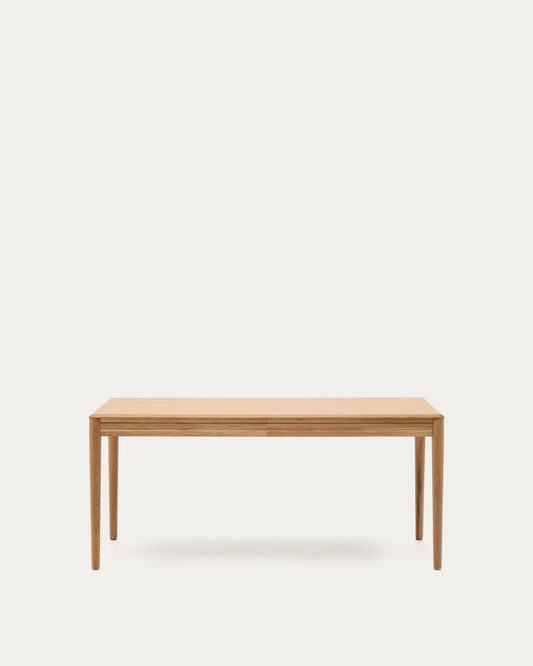 Lennon extendable table made of natural FSC Mix Credit solid oak wood and veneer 160(200)x90
