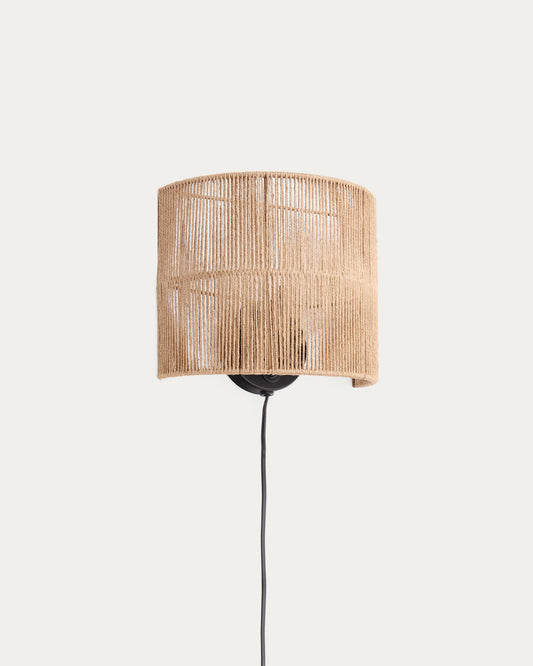 Canar wall lamp made of jute with a natural finish