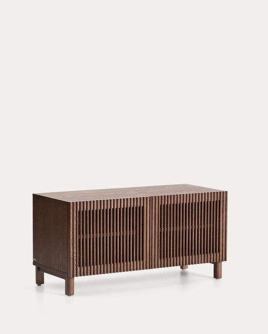 Beyla shoe cabinet, 2 doors, ash veneer, ash legs with walnut finish, 98.5 cm FSC 100%