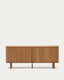 Mailen chest of drawers with 2 doors in ash veneer with natural finish 180 x 75 cm