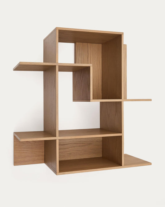 Ina modular oak veneer shelf with natural finish 80 x 80cm FSC 100%