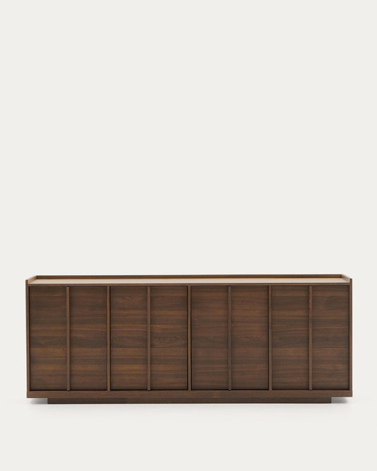 Onyx chest of drawers with walnut veneer in dark finish, 200 x 80 cm FSC Mix Credit