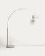 Madali floor lamp made of steel with white finish and white marble