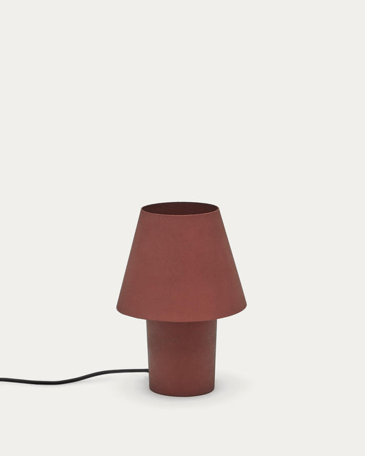 Canapost table lamp made of metal with a terracotta finish