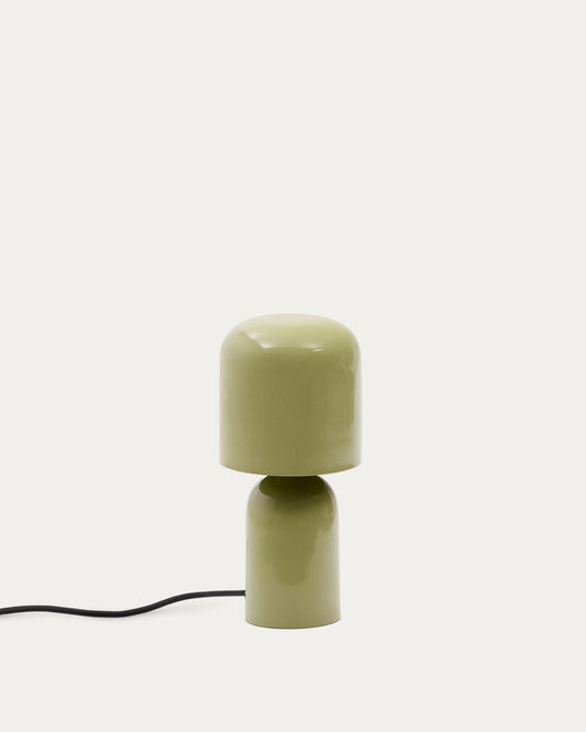 Monze table lamp made of light green colored metal