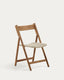 Dandara chair in solid acacia wood, steel construction and white cord, FSC 100%