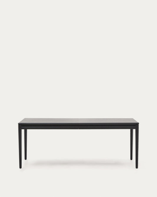 Lenon extension table in black oak veneer and solid oak 200(280)x90cm FSC Mix Credit