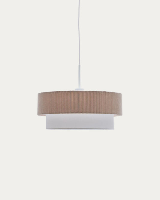 Bianella ceiling lamp made of cotton and beige corduroy, Ø 40 cm.