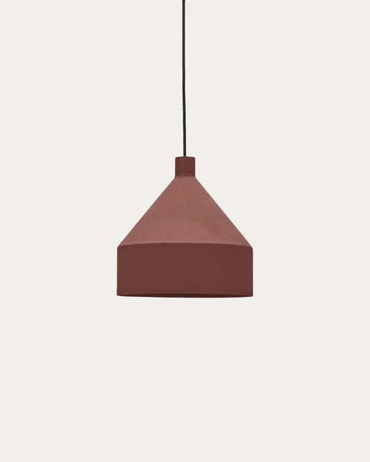 Ceiling lamp Peralta made of metal with terracotta finish, Ø 30 cm