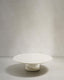 Albanella cement coffee table with glossy white finish Ø110cm