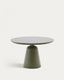 tudons outdoor table made of aluminum in green ceramic plate, Ø120 cm