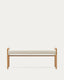 Macaret bench with removable cover in solid oak with natural finish 120 cm FSC Mix Credit