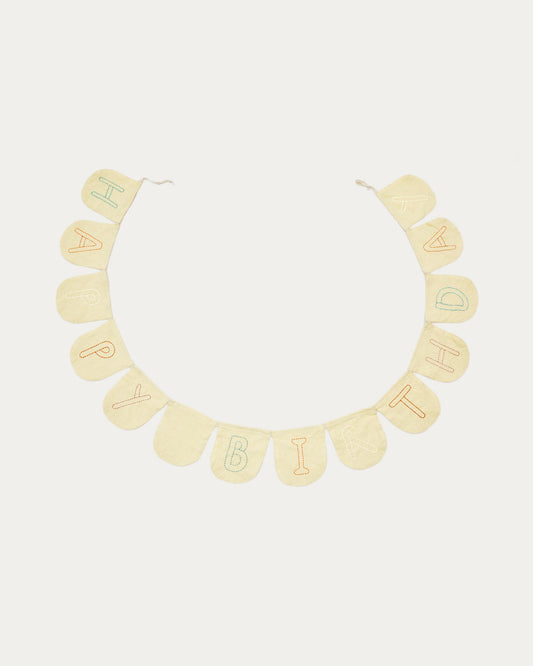 Vilka white and yellow garland 100% cotton 250 cm