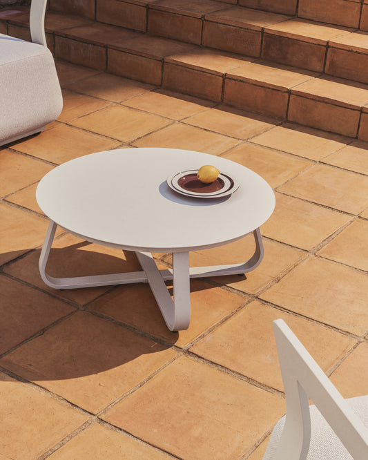 Sto za kafu za spolja Tamaris od aluminijuma, ekru Ø80 cm
