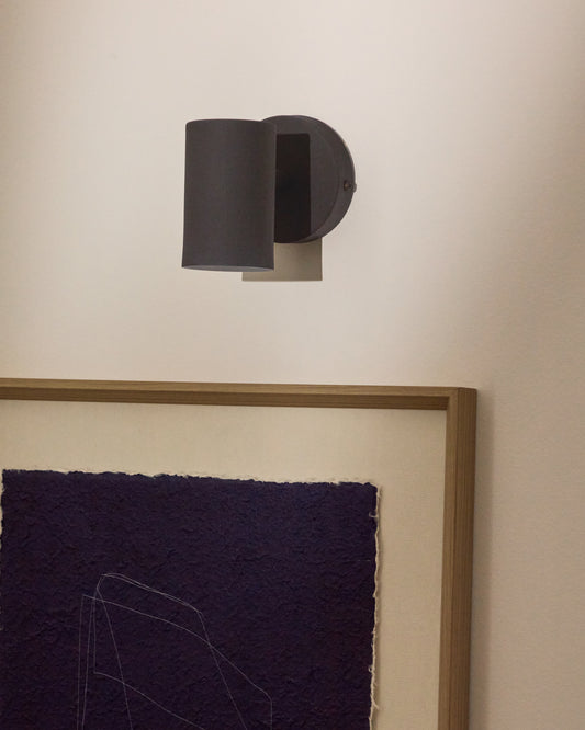 Manie metal wall lamp with black cast iron effect