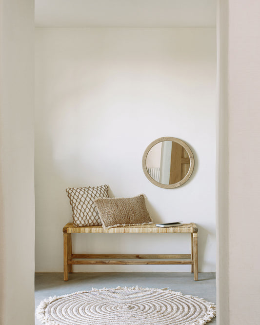 Alum mirror made of solid mindi wood 50 cm