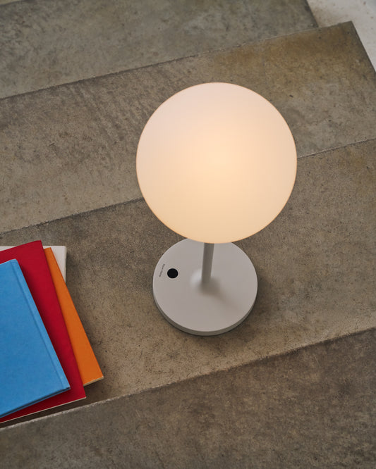 Dinesh outdoor table lamp made of gray aluminum 40 cm