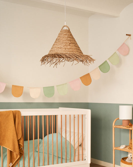 Fonteta ceiling lamp made of natural fibers in a natural finish, Ø 40 cm