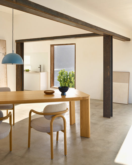 Jondal extendable table in solid wood and oak veneer, 240 (320) cm x 100 cm FSC 100%