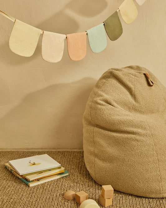 Betia garland of 100% cotton in pastel shades in many colors, 250 cm