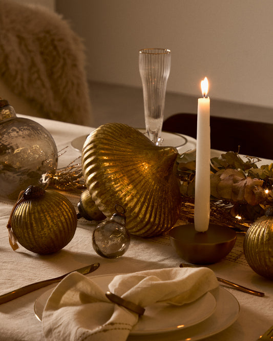 Raj viseća dekoracija od recikliranog stakla u zlatnoj boji, 20 cm