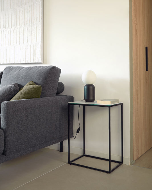 Rewena side table porcelain Kalos Blanco finish 45 x 30 cm