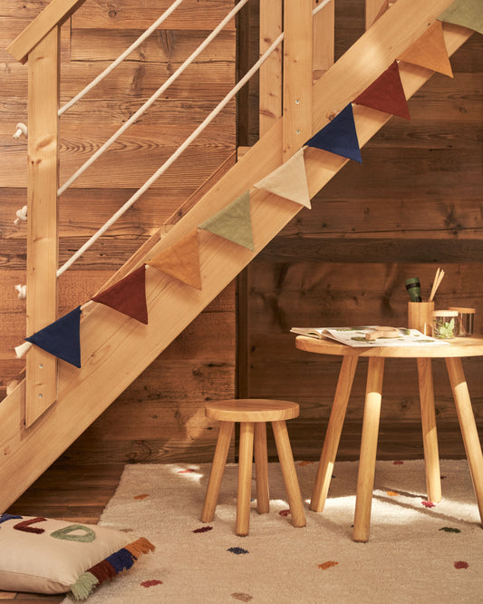 Children's chair Dilcia made of solid rubber wood, height 31 cm