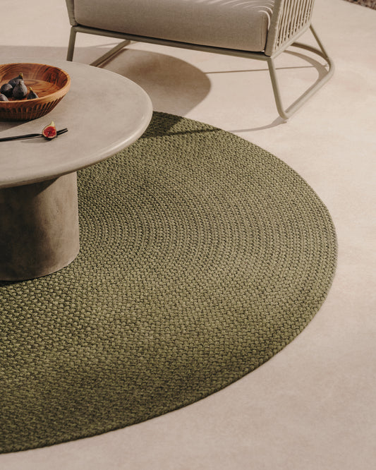 Despas green round carpet made of synthetic fibers Ø 200 cm