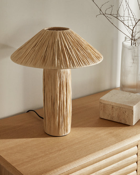 Samse table lamp made of natural raffia