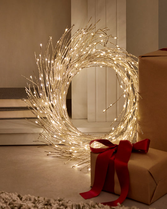 Bria luminous wreath in gold color Ø 60 cm