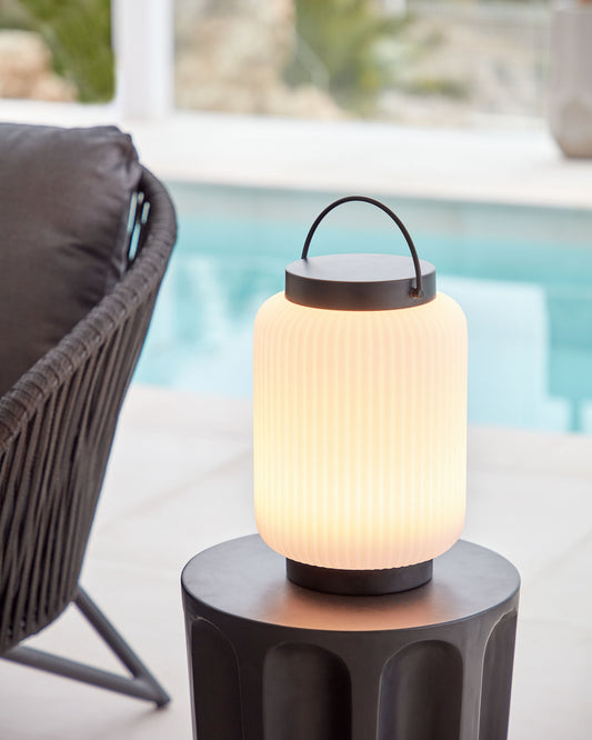 Verona table lamp made of polyethylene and metal with a black finish