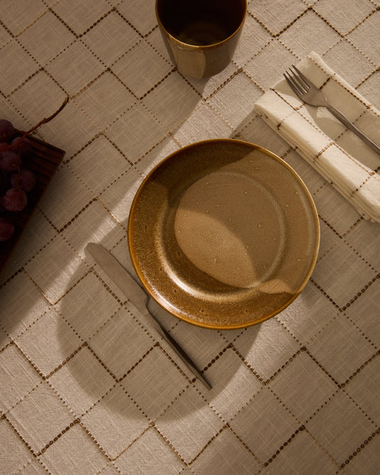 Brown ceramic Naked dessert plate