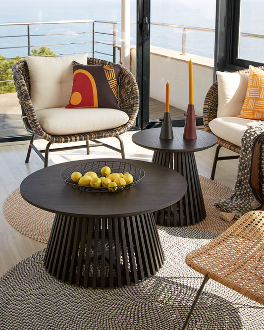 Jeanette Ø 80 cm black coffee table