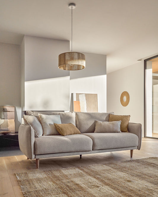 sofa Carlota sofa in beige, 213 cm FSC Mix Credit