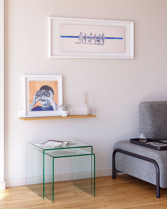 Burano set of 2 glass tables