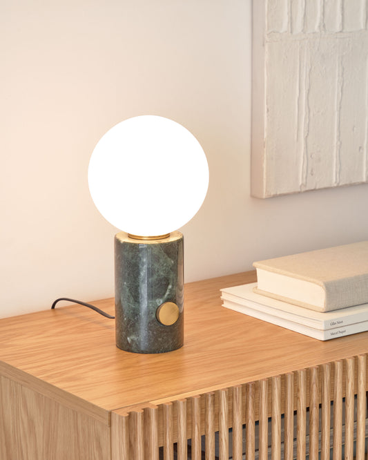 Lonela table lamp made of marble with a green finish