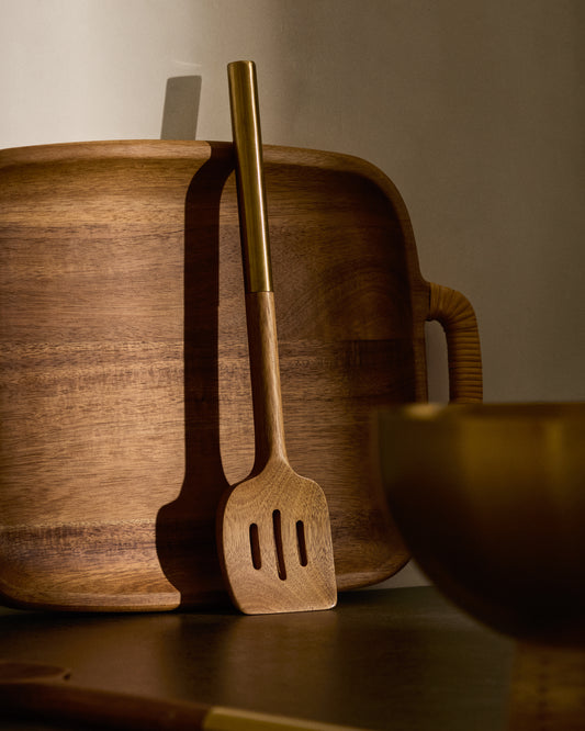 Sataya spatula made of FSC 100% acacia wood