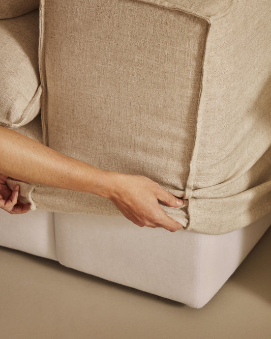 Anarella beige fabric cover for 2 seats